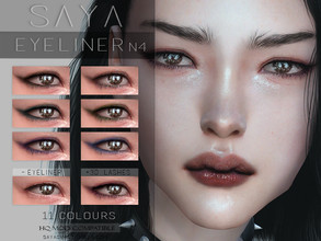 Sims 4 — SayaSims - Eyeliner N4 by SayaSims — - 11 Colours - Female / Male - Teen to Elder - Custom Thumbnail - HQ mod