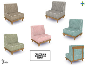 Sims 4 — California Dreaming Chair by Chicklet — Part of the California Dreaming Living Room Includes: Chair (5 Swatches)