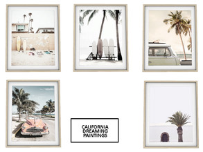 Sims 4 — California Dreaming Leaning Painting by Chicklet — Part of the California Dreaming Living Room Includes: Leaning