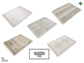 Sims 4 — California Dreaming Rugs by Chicklet — Part of the California Dreaming Living Room Includes: Rugs (5 Swatches)