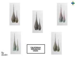 Sims 4 — California Dreaming Vases by Chicklet — Part of the California Dreaming Living Room Includes: Vases (5 Swatches)