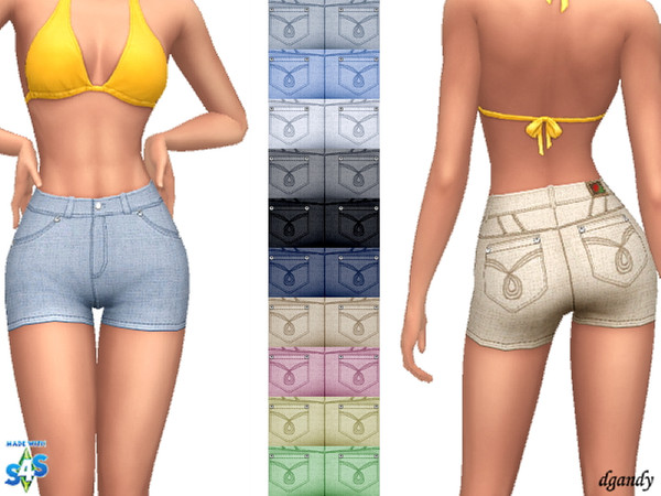 Sims 4 — Shorts 201909_04 by Dgandy — Base game item Bottoms: Everyday Athletic Swimwear 10 colors