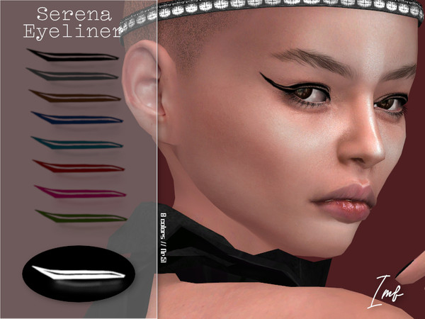 Sims 4 — IMF Serena Eyeliner N.51 by IzzieMcFire — Serena Eyeliner N.51 contains 8 colors in hq texture. Standalone item
