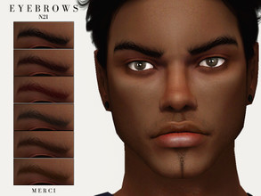 Sims 4 — Eyebrows N21 by -Merci- — Eyebrows in 10 Colours. HQ mod compatible. For males, child-elder. Have Fun!