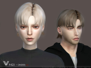 Sims 4 — WINGS-ON0915 by wingssims — This hair style has 20 kinds of color File size is about 13MB Hope you like it!