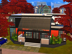 Sims 4 — Modern Cubicle by peru_queen2 — This is the ultimate bachelor pad equipped with a private Jacuzzi deck, huge