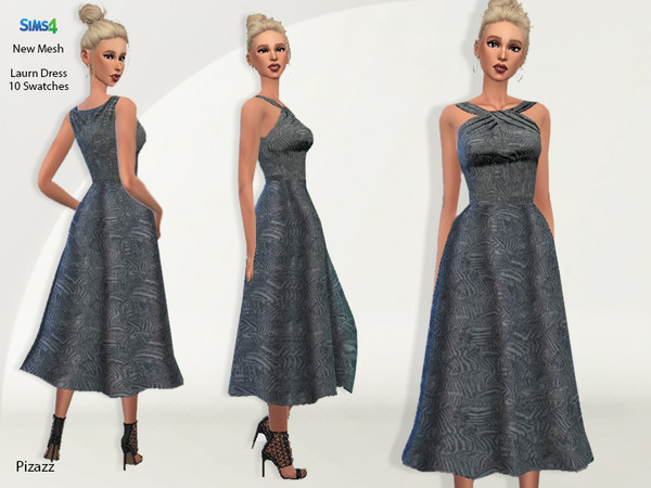Sims 4 — Laurn Dress by pizazz — Dress created for many wears. Hope you like New Mesh 10 Swatches Do not reupload or