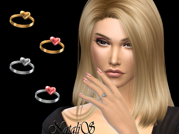 Sims 4 — NataliS_Simple heart ring by Natalis — Simple heart ring. FT-FA-FE