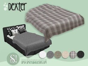 Sims 4 — Dexter Blanket - neutral colors by SIMcredible! — by SIMcredibledesigns.com available at TSR 6 colors variations