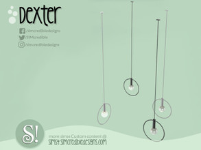 Sims 4 — Dexter ceiling lamp - taller wall by SIMcredible! — by SIMcredibledesigns.com available at TSR 2 colors