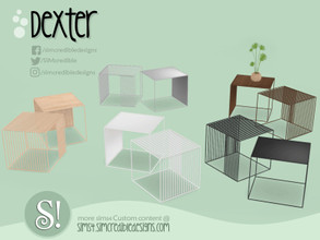 Sims 4 — Dexter coffee table by SIMcredible! — by SIMcredibledesigns.com available at TSR 5 colors variations
