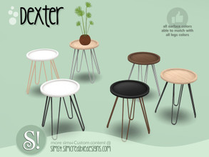Sims 4 — Dexter end table by SIMcredible! — by SIMcredibledesigns.com available at TSR 4 colors in 18 variations