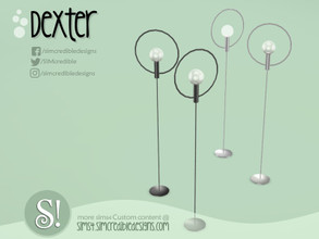Sims 4 — Dexter floor lamp by SIMcredible! — by SIMcredibledesigns.com available at TSR 2 colors variations
