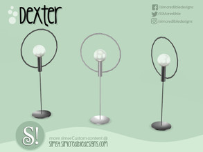 Sims 4 — Dexter table lamp by SIMcredible! — by SIMcredibledesigns.com available at TSR 2 colors variations
