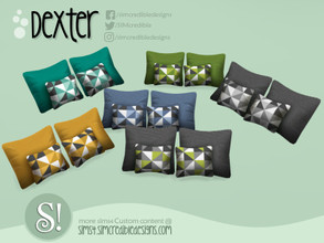 Sims 4 — Dexter Bed Pillows - colors by SIMcredible! — by SIMcredibledesigns.com available at TSR 6 colors variations