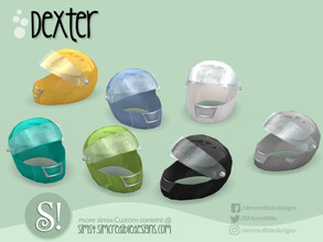 Sims 4 — Dexter Helmet by SIMcredible! — by SIMcredibledesigns.com available at TSR 7 colors variations