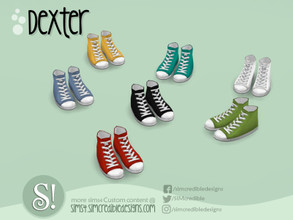 Sims 4 — Dexter Sneakers by SIMcredible! — by SIMcredibledesigns.com available at TSR 7 colors variations