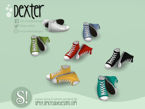 Sims 4 — Dexter Sneakers - messy by SIMcredible! — by SIMcredibledesigns.com available at TSR 7 colors variations
