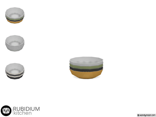 Sims 4 — Rubidium Bowls by wondymoon — - Rubidium Kitchen - Bowls - Wondymoon|TSR - Creations'2019