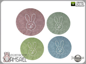 Sims 4 — Amsael kids bedroom round rugs by jomsims — Amsael kids bedroom round rugs