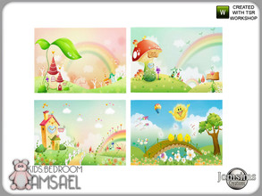 Sims 4 — Amsael kids bedroom wallpaper by jomsims — Amsael kids bedroom wallpaper