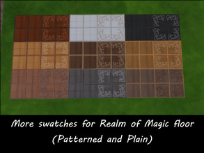 Sims 4 — More Swatches for Realm of Magic Floor (Patterned & Plain) by Teknikah — Adds 18 new swatches to the