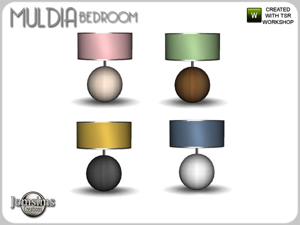 Sims 4 — Muldia bedroom table lamp by jomsims — Muldia bedroom table lamp