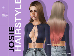 Sims 3 — LeahLillith Josie Hair by Leah_Lillith — Josie Hair All LODs Smooth bones hope you will enjoy^^
