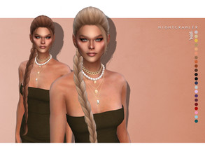 Sims 4 — Nightcrawler-Lara by Nightcrawler_Sims — NEW HAIR MESH T/E Smooth bone assignment All lods 22colors Works with
