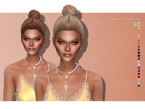 Sims 4 — Nightcrawler-Gem by Nightcrawler_Sims — NEW HAIR MESH T/E Smooth bone assignment All lods 22colors Works with