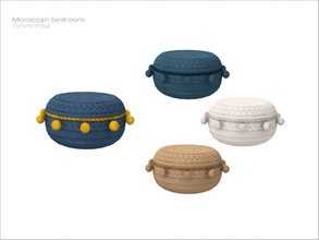 Sims 4 — [Moroccan bedroom] - knitted pouf by Severinka_ — Knitted pouf with pompones From the set 'Moroccan bedroom'