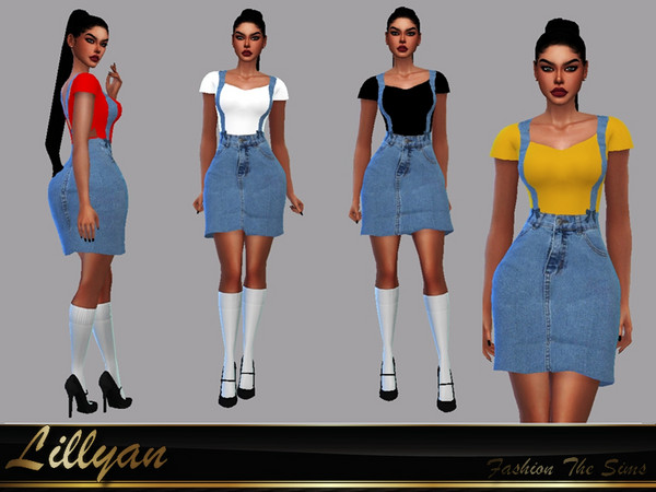 Sims 4 — Collection style fashion by LYLLYAN — Collection style fashion in 10 colors. Base game.