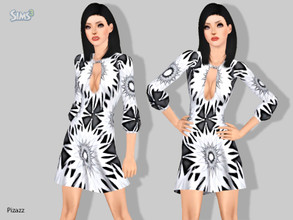 Sims 3 — Cocktail Dress v-03 by pizazz — NOTE: Pattern on dress in image not included. Party dress set for everyday,