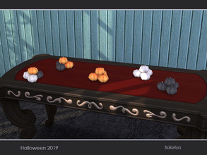 Sims 4 — Halloween 2019. Four Pumpkins by soloriya — Four pumpkins in one mesh. Part of Halloween 2019 set. 5 color
