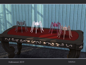 Sims 4 — Halloween 2019. Spider by soloriya — Porcelain spider. Part of Halloween 2019 set. 4 color variations. Category: