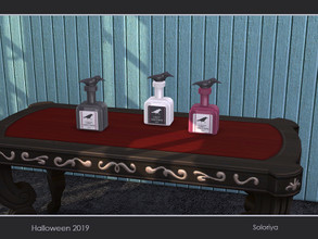 Sims 4 — Halloween 2019. Bottle with a Raven by soloriya — Bottle with a raven. Part of Halloween 2019 set. 3 color