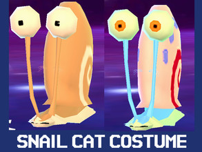 Sims 4 — Cat Costume - Gary the Snail with extra recolor by IndigoMoon3 — This requires the cats and dogs expansion. The