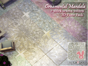 Sims 4 — Ornamental Mandala Floors by LaPink — 15 Floors color variation You can find it in the stone section 3D texture