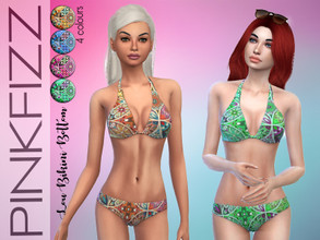 Sims 4 — Lou Bikini Bottoms by Pinkfizzzzz — Beautiful print bikini bottoms recolour of bikini in basic game