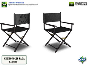 Sims 3 — kardofe_Metropolis Saga_DeskChair by kardofe — Desk chair, director's chair style