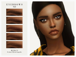 Sims 4 — Eyebrows N23 by -Merci- — Eyebrows in 10 Colours. HQ mod compatible. For females, teen-elder. Have Fun!