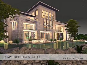 Sims 4 — Summerfeelings - No CC by Sarina_Sims — Summerfeelings | No CC A big modern house for a family. (Built in Willow