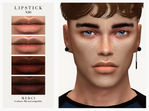 Sims 4 — Lipstick N30  by -Merci- — Lipstick in 6 Colours. HQ Mod compatible. For male, teen-elder. Have Fun!