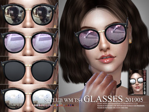 Sims 4 — S-Club ts4 WM Glasses 201905 by S-Club — Glasses, 5 swatches, hope you like, thank you.