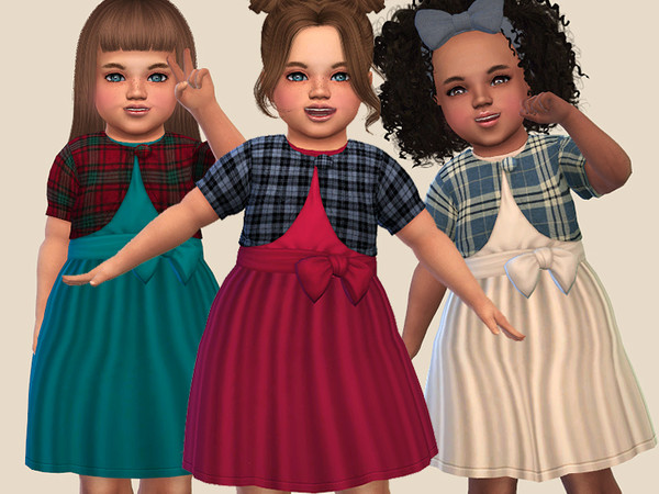 Sims 4 — Melinda Autumn Toddler Dress by Pinkzombiecupcakes — -Melinda Autumn Toddler Dress with 8 styles. -Seasons EP