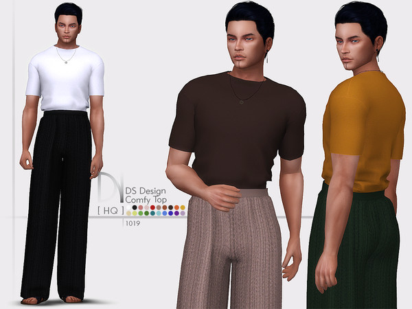 Sims 4 — DS Design Comfy Top by DarkNighTt — DS Design Comfy Top Have 20 colors. Handpainted texture. New Mesh. HQ mod