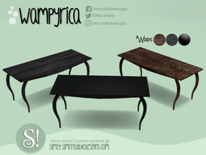 Sims 4 — Wampyrica 2x1 table by SIMcredible! — Halloween 2019 set by SIMcredibledesigns.com available at TSR 3 colors