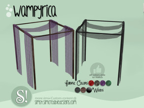 Sims 4 — Wampyrica bed canopy by SIMcredible! — Halloween 2019 by SIMcredibledesigns.com available at TSR 3 colors in 15