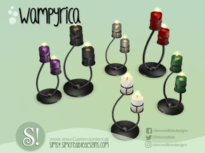 Sims 4 — Wampyrica candles holder by SIMcredible! — Halloween 2019 by SIMcredibledesigns.com available at TSR 6 colors
