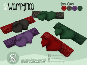 Sims 4 — Wampyrica Cushions by SIMcredible! — by SIMcredibledesigns.com available at TSR 4 colors in 11 variations